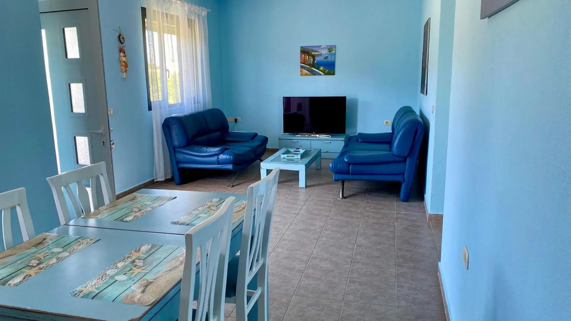 White & Blue Apartment'S Golem  Albania