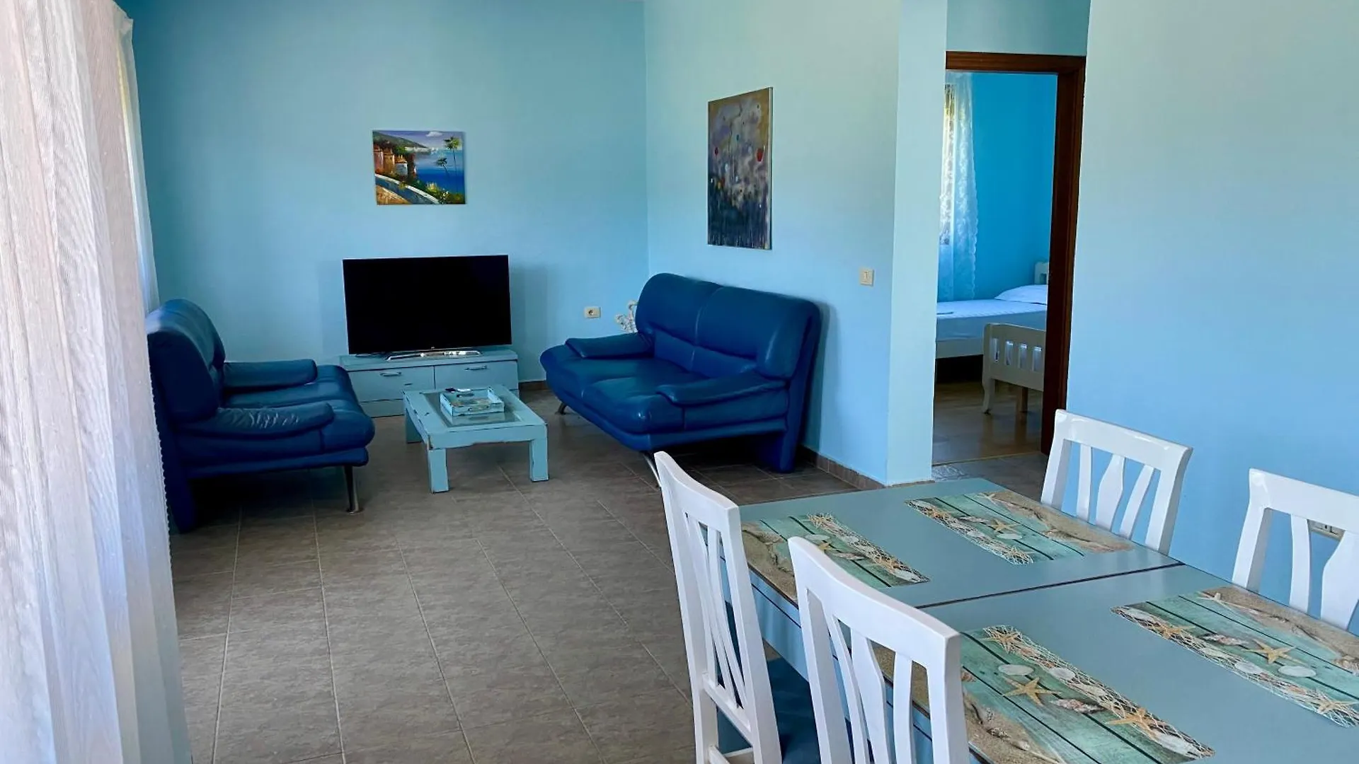 White & Blue Apartment'S Golem  Golem (Tirana)